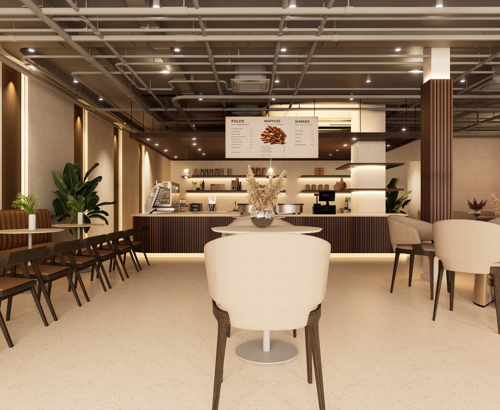 The counter & menu